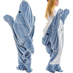 Kuschelige Haifisch-Overall-Pyjamas