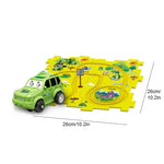 Spielzeugauto und Lern Puzzle Rennbahn