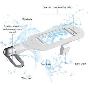 ULTRA-SLIM BIDET TOILETTENSITZAUFSATZ WASSERDRUCK SELBSTREINIGENDER SPRÜHER