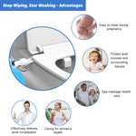 ULTRA-SLIM BIDET TOILETTENSITZAUFSATZ WASSERDRUCK SELBSTREINIGENDER SPRÜHER