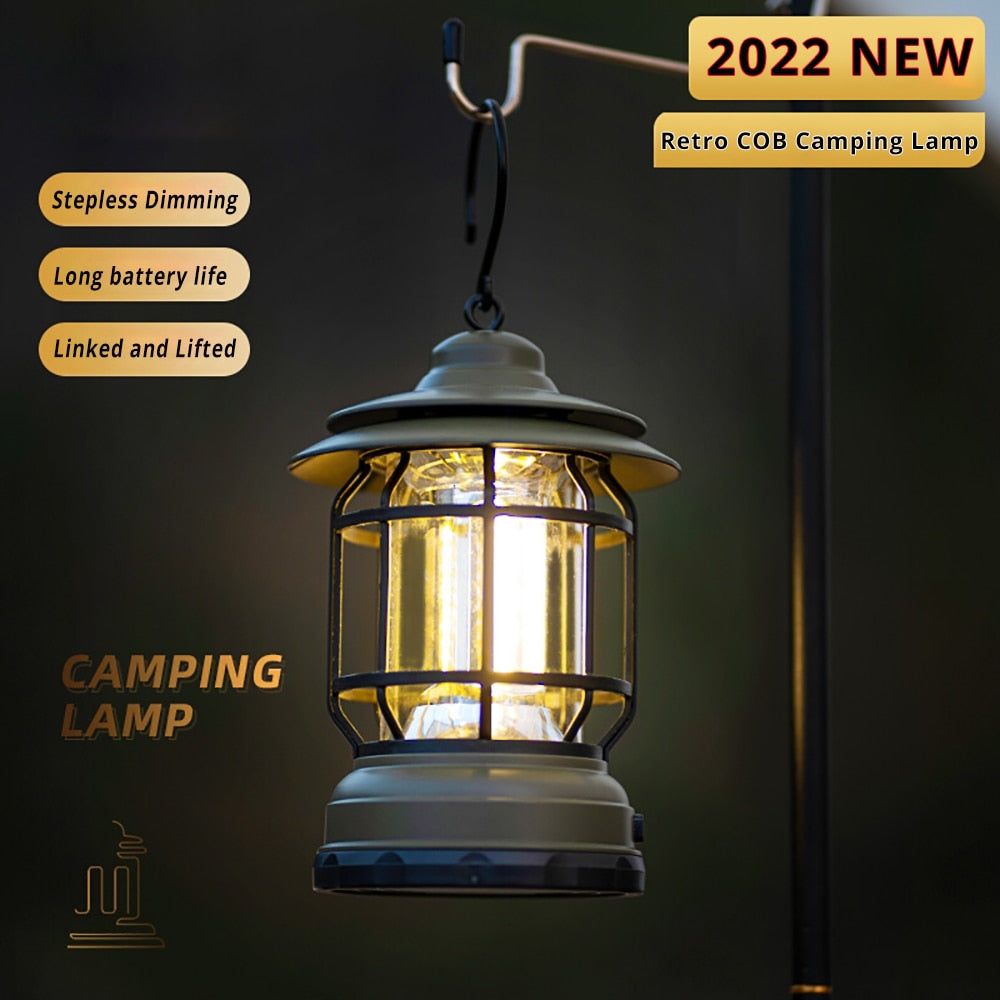 Tragbare Retro-Campinglampe