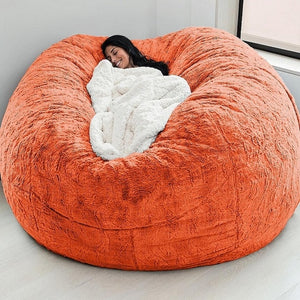 Riesiger Flauschiger Pelz Sitzsack Bett  Couch Futon
