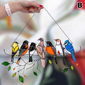Buntglasfensterbehänge Vögel Haus Dekoration Bird  Ornaments
