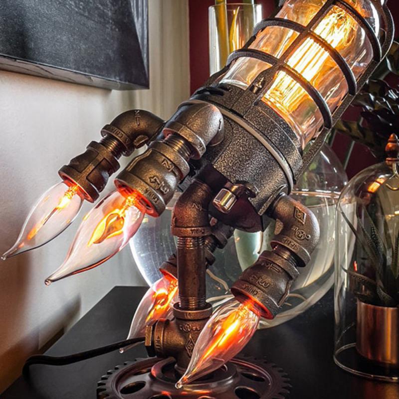 Steampunk-Raketenlampe
