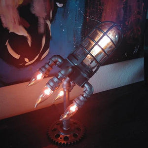 Steampunk-Raketenlampe