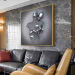 Love Heart Grey-3D Art Wall gold & silver