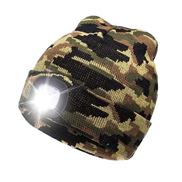 Led Licht  Knitted Beanie Kappe