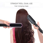 Elektrischer Haarglätter Air Comb Brush Styling Straight Curling Dual-Use-Haartrockner Pony Lockenstab